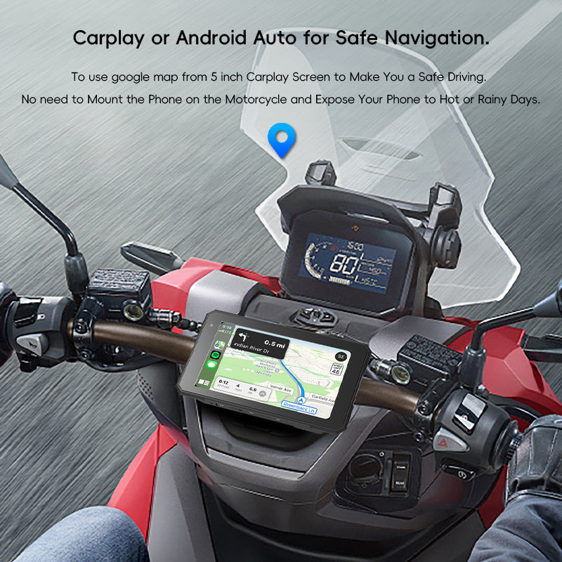 Motorcycle Carplay & Android Auto Screen