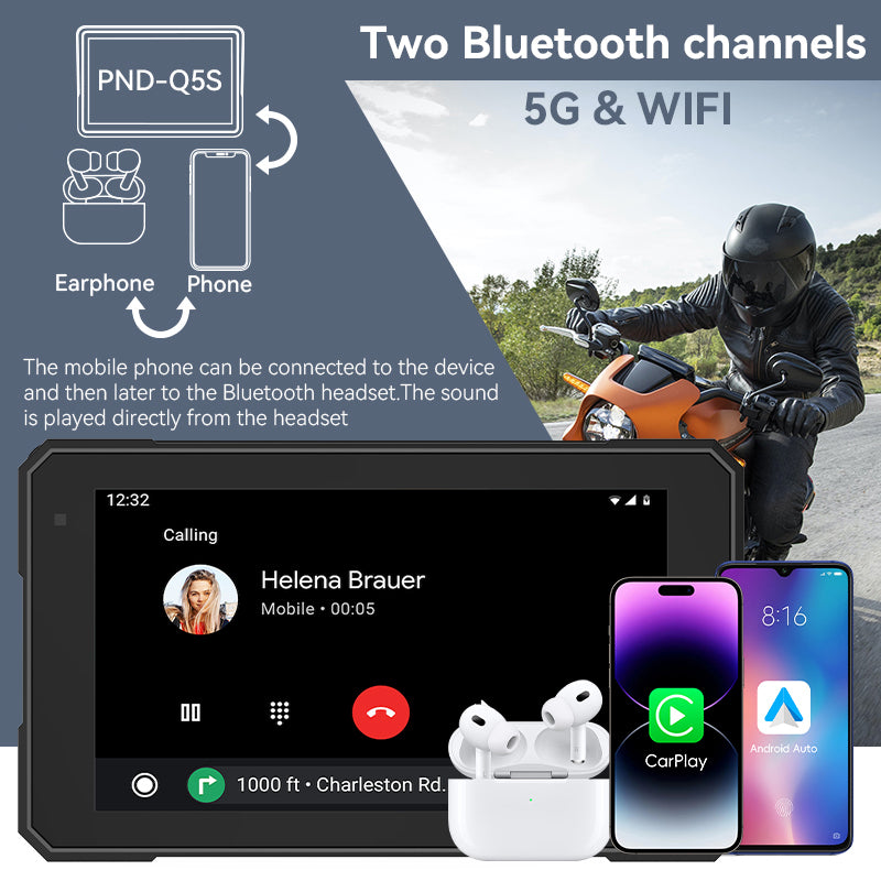 Motorcycle Carplay & Android Auto Screen