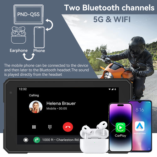 Motorcycle Carplay & Android Auto Screen