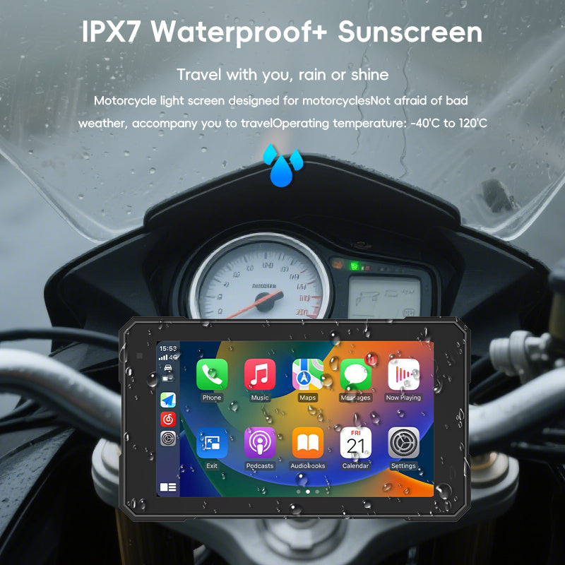 Motorcycle Carplay & Android Auto Screen